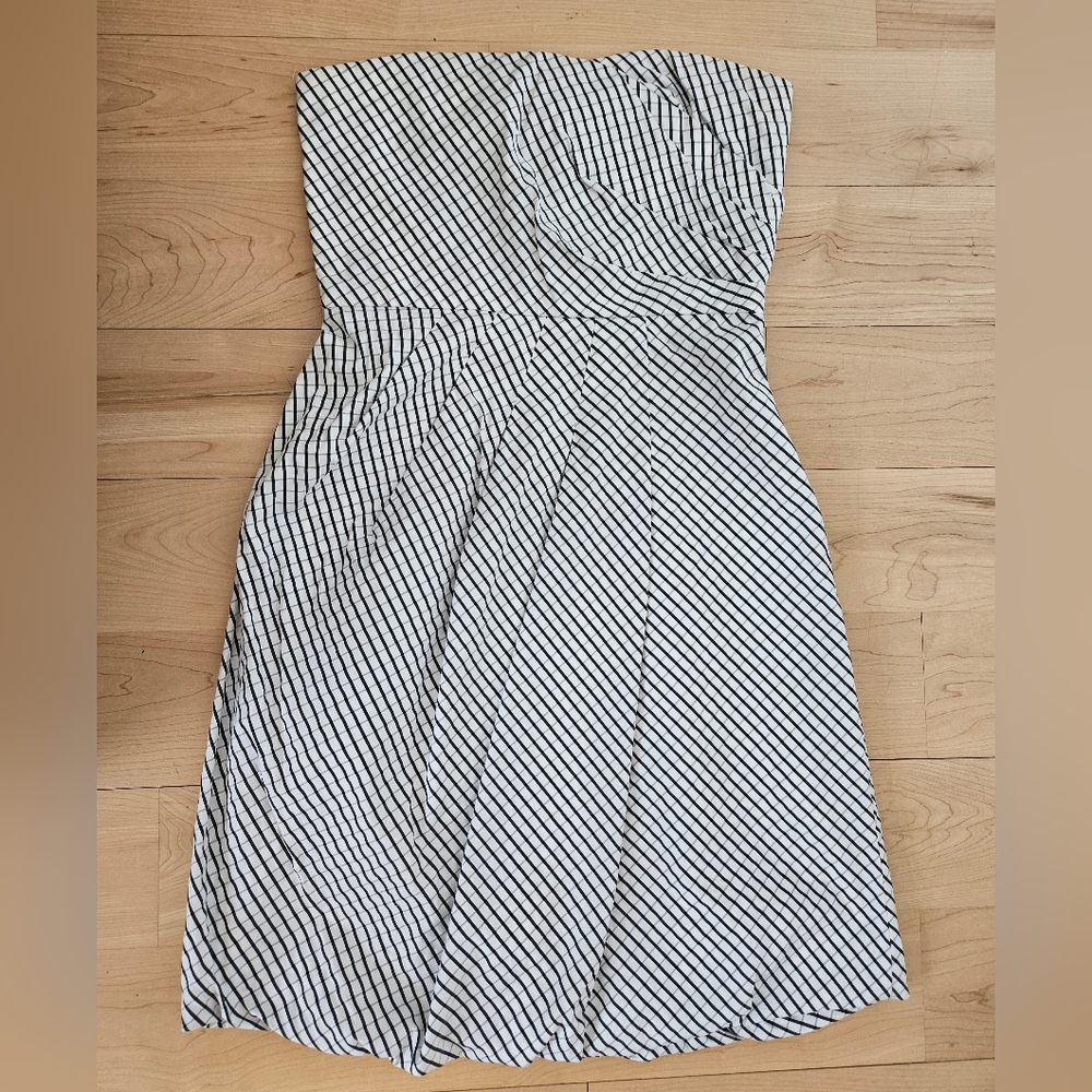 Zara Black Strapless Mini Dress, With Balloon Style Skirt